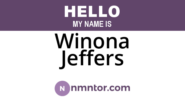 Winona Jeffers