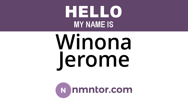 Winona Jerome