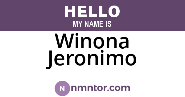 Winona Jeronimo