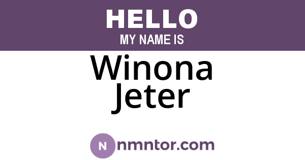 Winona Jeter
