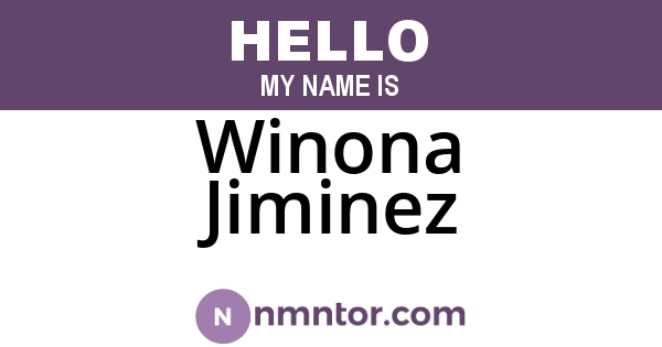 Winona Jiminez