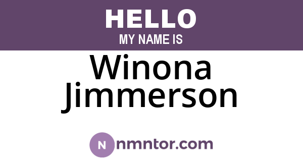 Winona Jimmerson