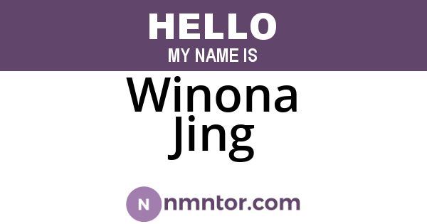 Winona Jing