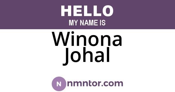 Winona Johal