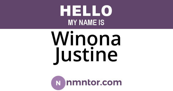 Winona Justine