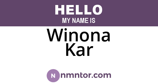 Winona Kar