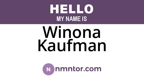 Winona Kaufman