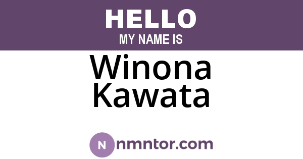 Winona Kawata