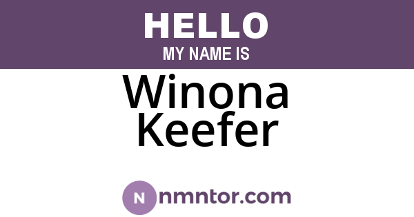 Winona Keefer