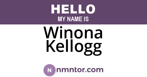 Winona Kellogg