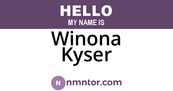 Winona Kyser