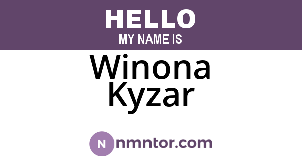 Winona Kyzar