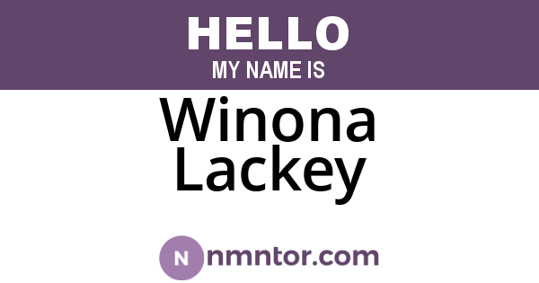 Winona Lackey