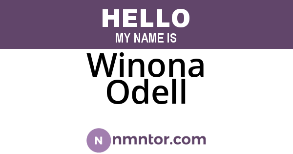 Winona Odell