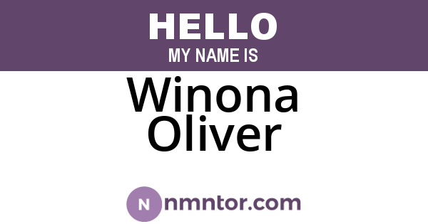 Winona Oliver