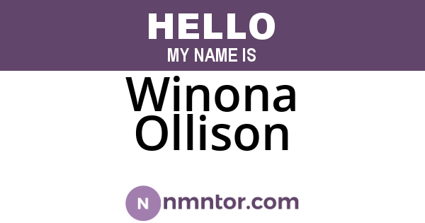 Winona Ollison
