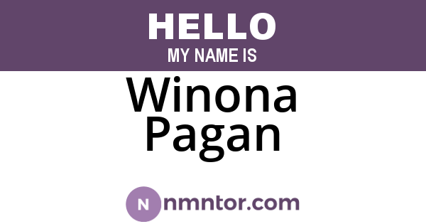 Winona Pagan