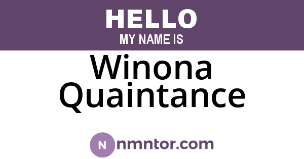 Winona Quaintance
