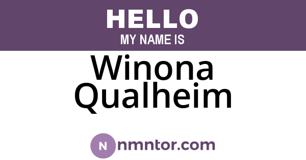 Winona Qualheim