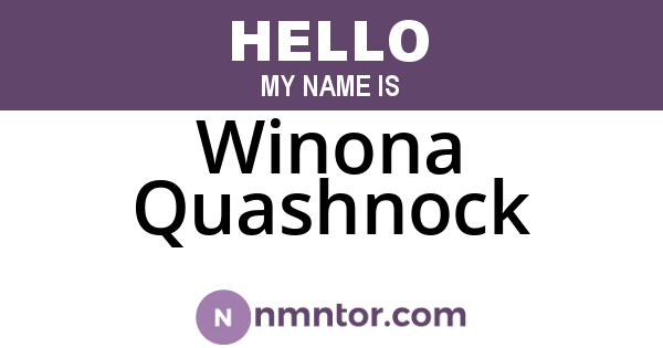 Winona Quashnock