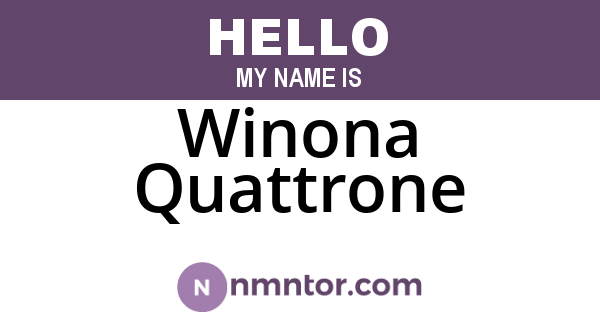 Winona Quattrone