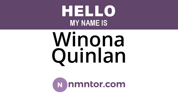 Winona Quinlan