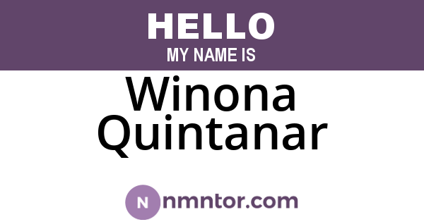 Winona Quintanar