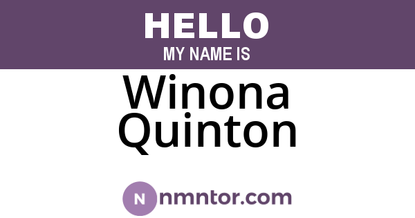 Winona Quinton
