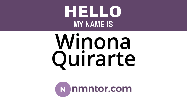 Winona Quirarte