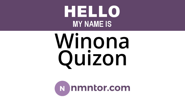 Winona Quizon