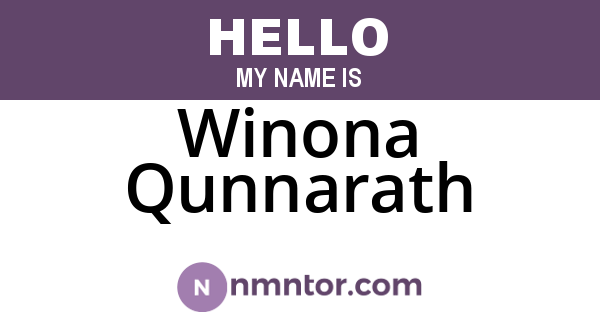 Winona Qunnarath