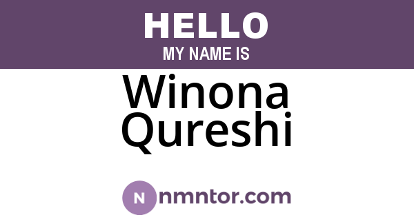 Winona Qureshi