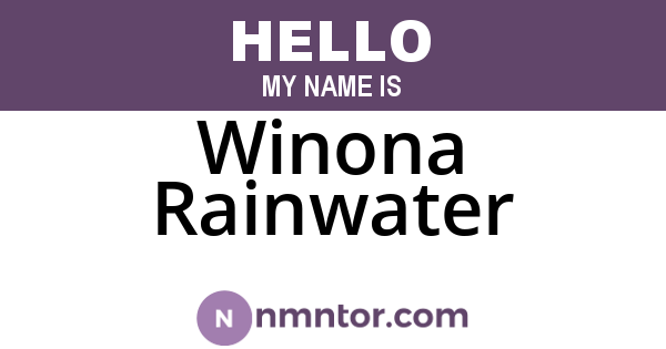 Winona Rainwater