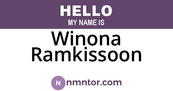 Winona Ramkissoon