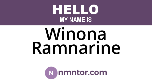 Winona Ramnarine