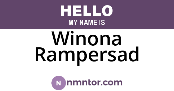 Winona Rampersad