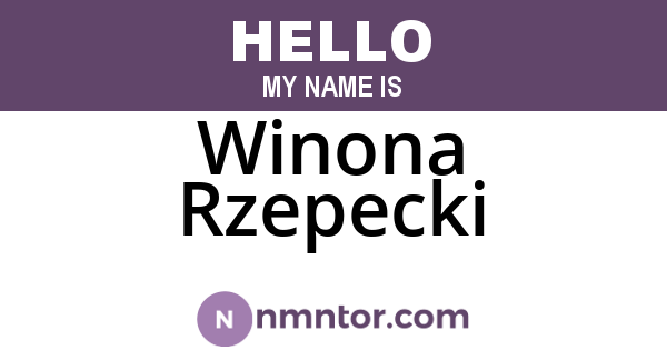 Winona Rzepecki