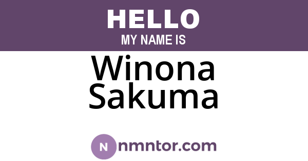 Winona Sakuma