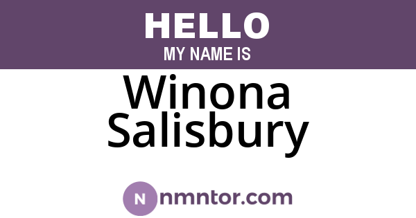 Winona Salisbury