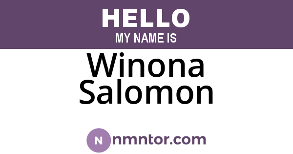 Winona Salomon
