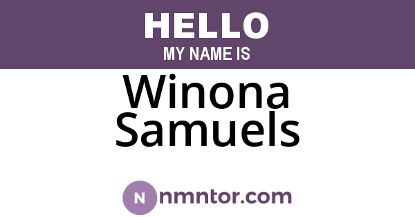 Winona Samuels