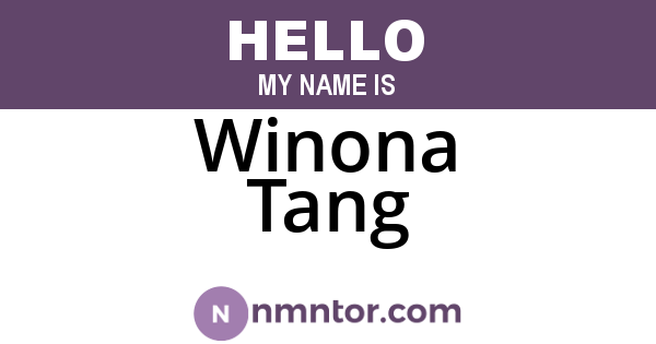 Winona Tang