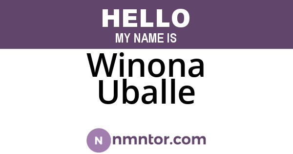 Winona Uballe
