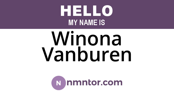 Winona Vanburen