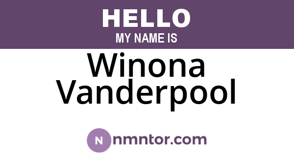 Winona Vanderpool