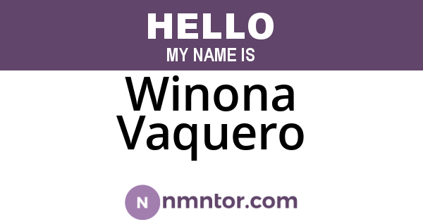 Winona Vaquero