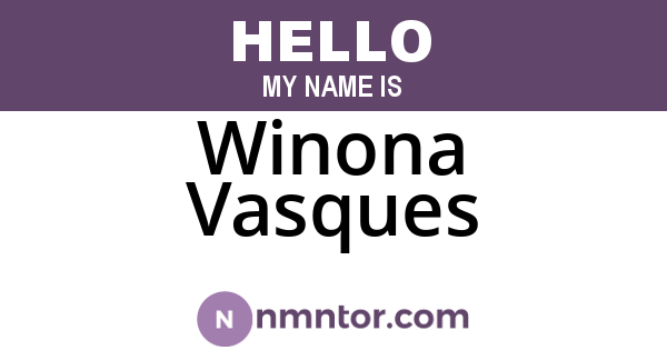 Winona Vasques