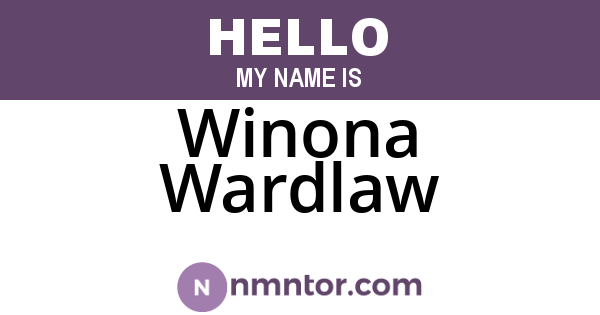 Winona Wardlaw