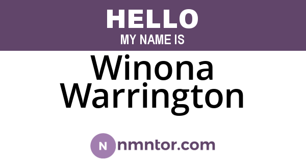 Winona Warrington