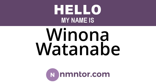 Winona Watanabe